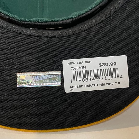 Oakland A's New Era Home Authentic On-Field 59FIFTY Fitted Hat 7 3/8 See Photos - Picture 5 of 9